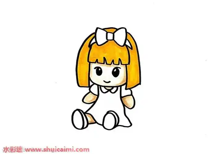 洋娃娃怎么画洋娃娃简笔画简单易画彩色
