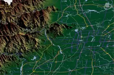 北京市彩色3d三维地形_jzmx作品_场景地形_cg模型网