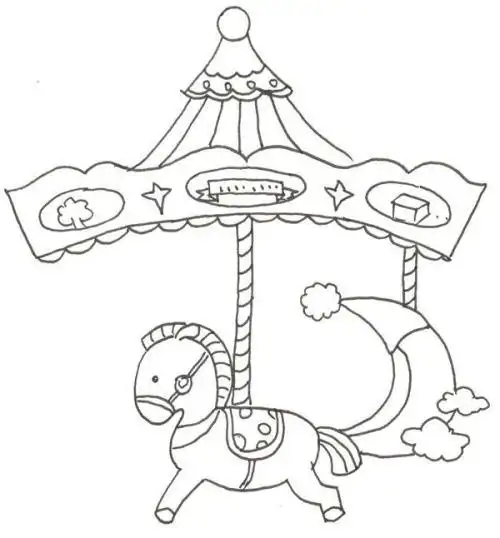 木马的简笔画怎么画