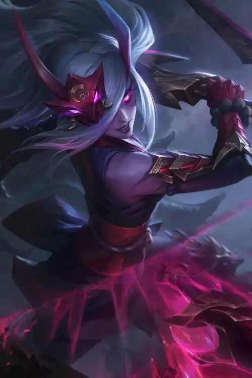 英雄联盟lol不祥之刃卡特琳娜猩腥红之月皮肤原画