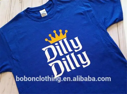 wholesale cheap cotton printed dilly dilly t shirt