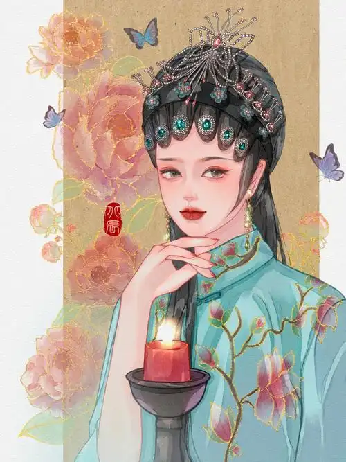 我又画了一张国粹戏曲图片