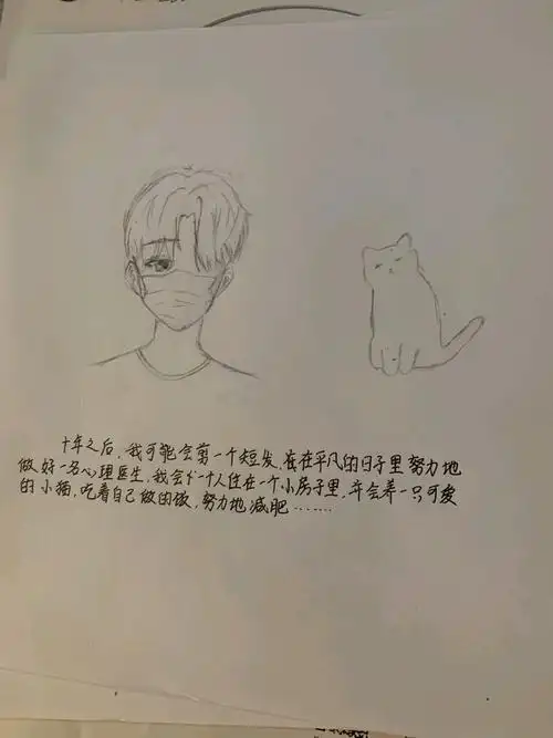 孩子们"十年后的自画像"