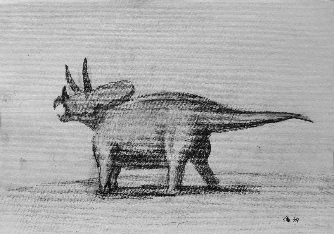 恐龙世界素描#手绘 #方舟 - 抖音