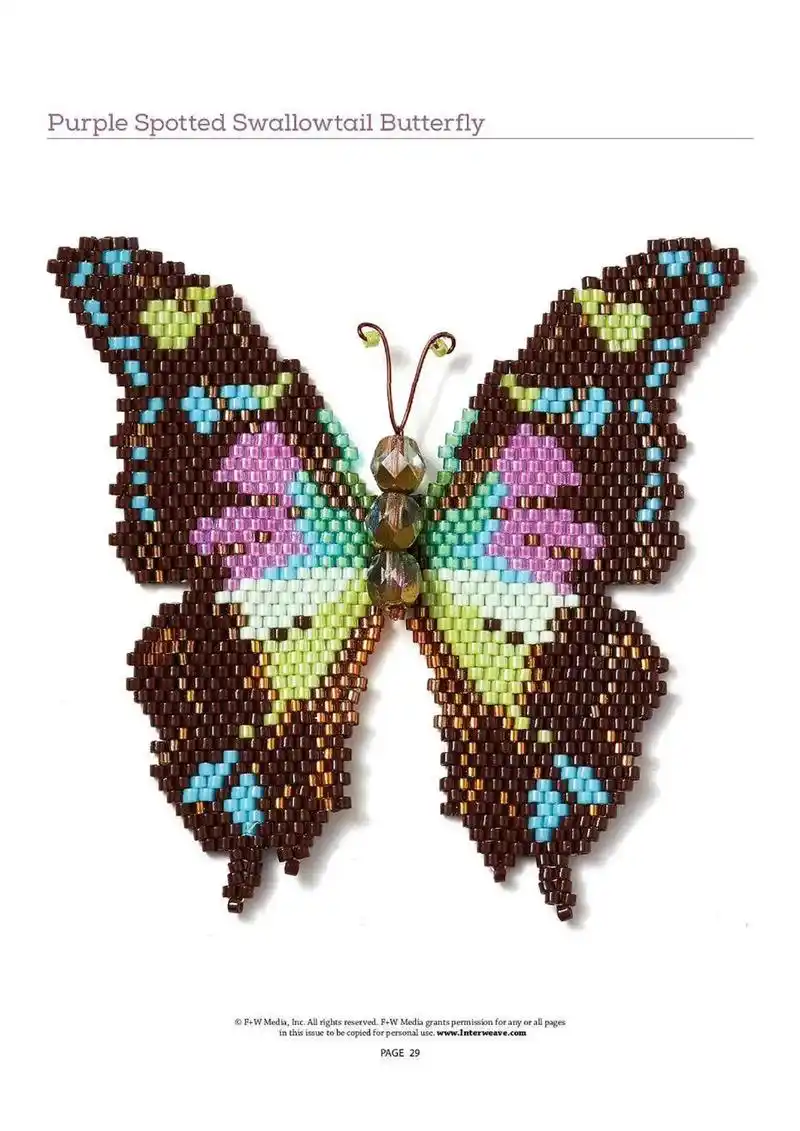 串珠图解|蝴蝶③#串珠图纸 #串珠 #手工diy #手工串珠 - 抖音