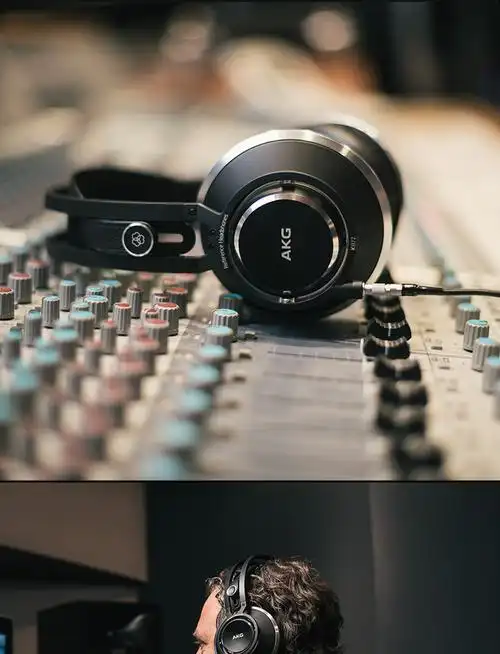 爱科技akg872头戴封闭式耳机录音师棚k812pro升版黑色官方标配