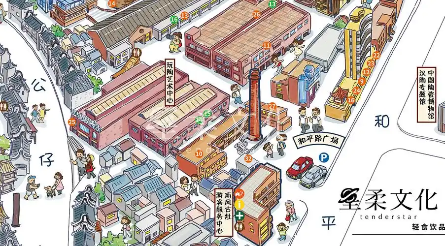 南风古灶手绘地图