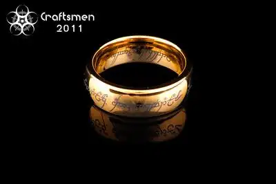 指环王戒指 黄金魔戒 钨金魔戒 至尊魔戒原版双面凹刻珍藏级魔戒