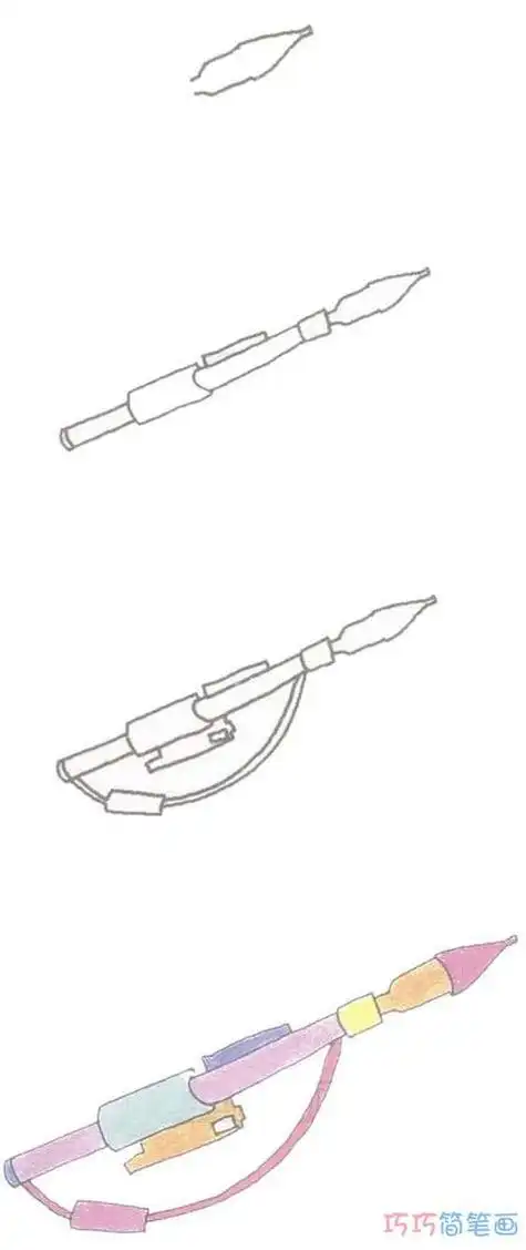 火箭筒rpg简笔画