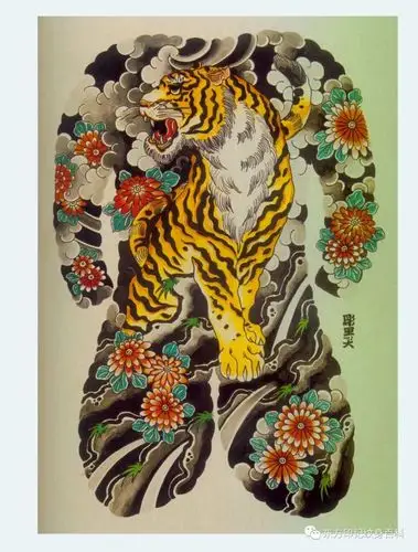 传统大满背纹身手稿一天学一幅够你学一个月的