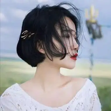 女生头像高冷侧面短发好看的高冷侧脸短发女生头像高清图片