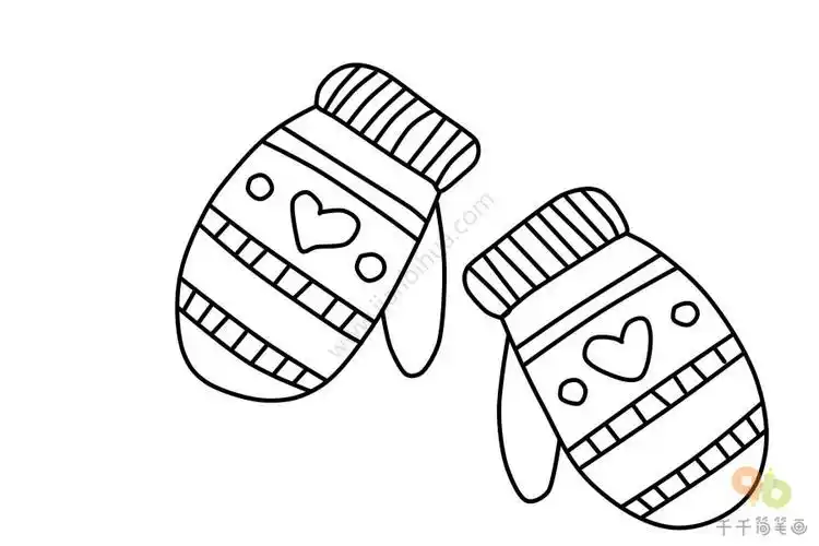 可爱的手套简笔画