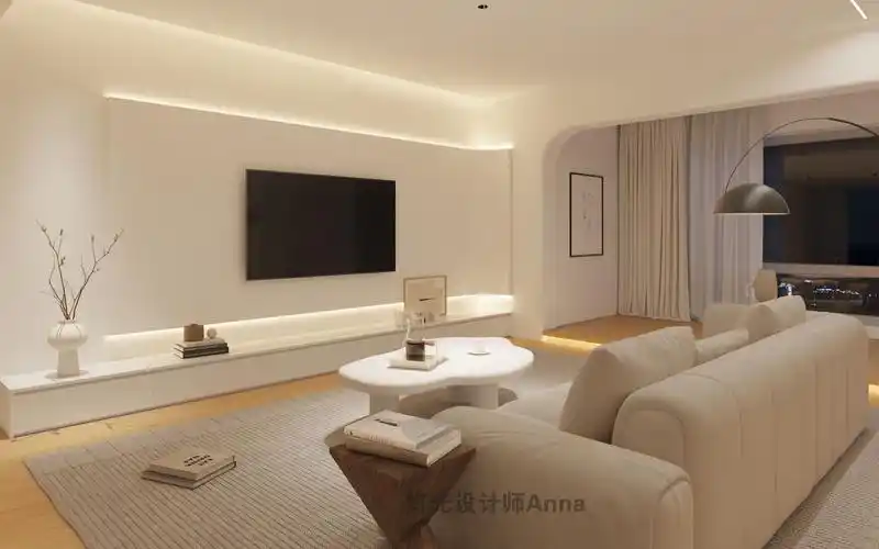 听我一句劝!这样的无主灯客厅真的"越住越大"!