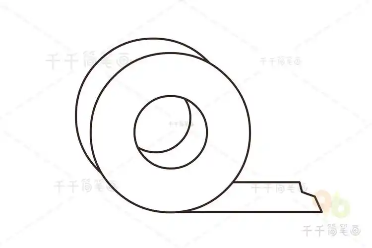 胶带简笔画步骤教程