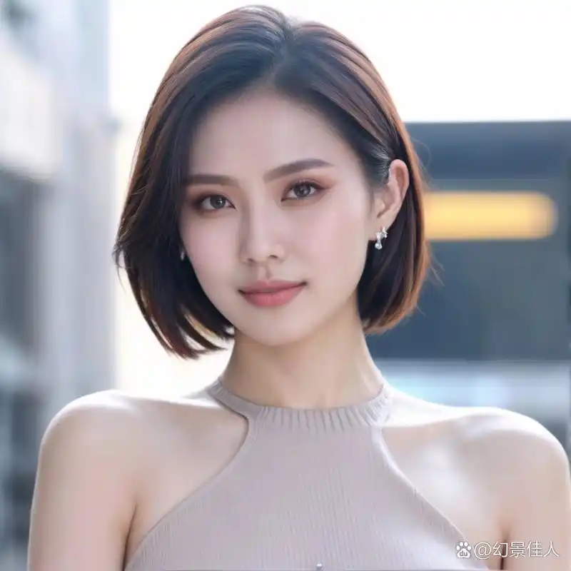 一头短发,闪耀着独立的光芒,她是那干练的职业女性,她的形象,是职场中