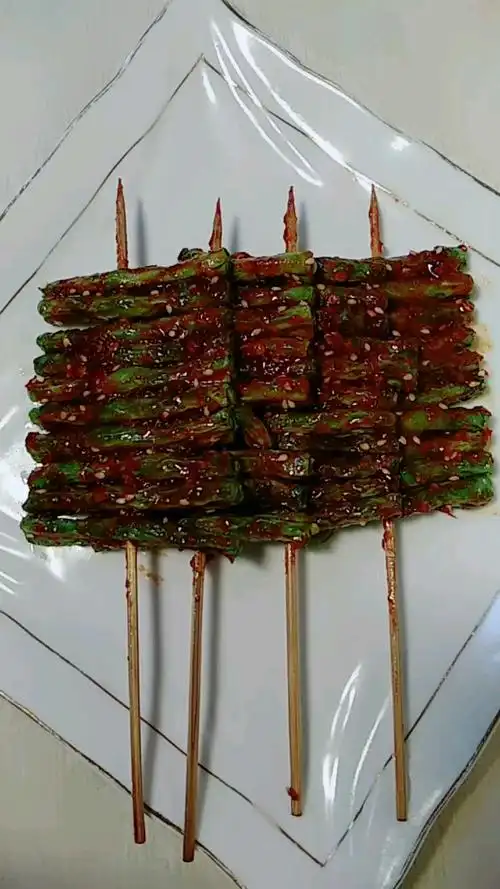 自制美食#自制烧烤味芸豆串