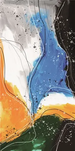 手绘抽象画|空间|家装设计|华雅诗装饰画黄悦 - 原创作品 - 站酷 (zco