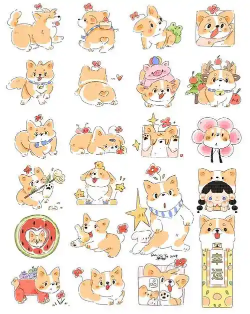 速写7115我画的100只小狗狗