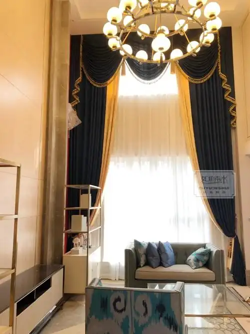 如鱼得水窗帘精品别墅有高窗一定要试试这样装窗帘