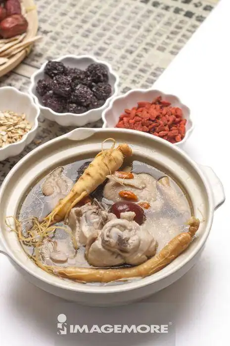 人参鸡汤,鸡汤,汤,中药,药膳,人参