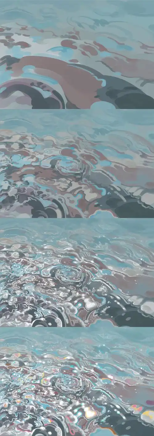 水面波纹晶体玻璃教程