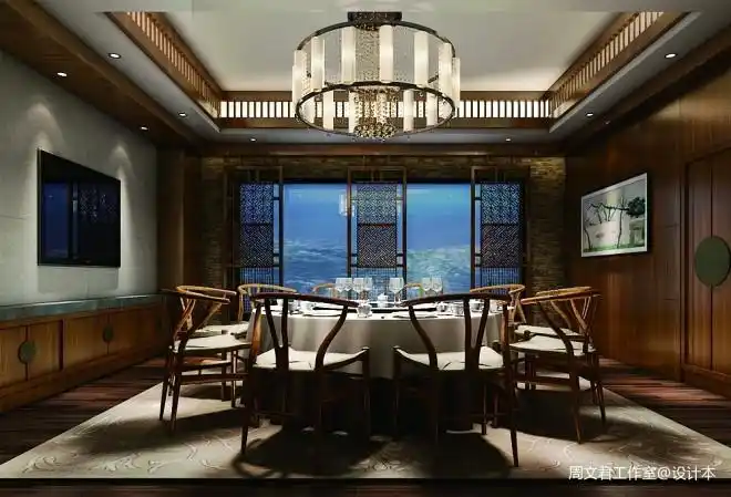 餐饮空间460平米装修案例_效果图 - 中国北京—重庆渝涵私房菜 - 设计