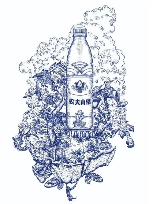插画#原创插画#插画#线稿#接稿接稿#品牌设计#包装#品牌插画#农夫山泉