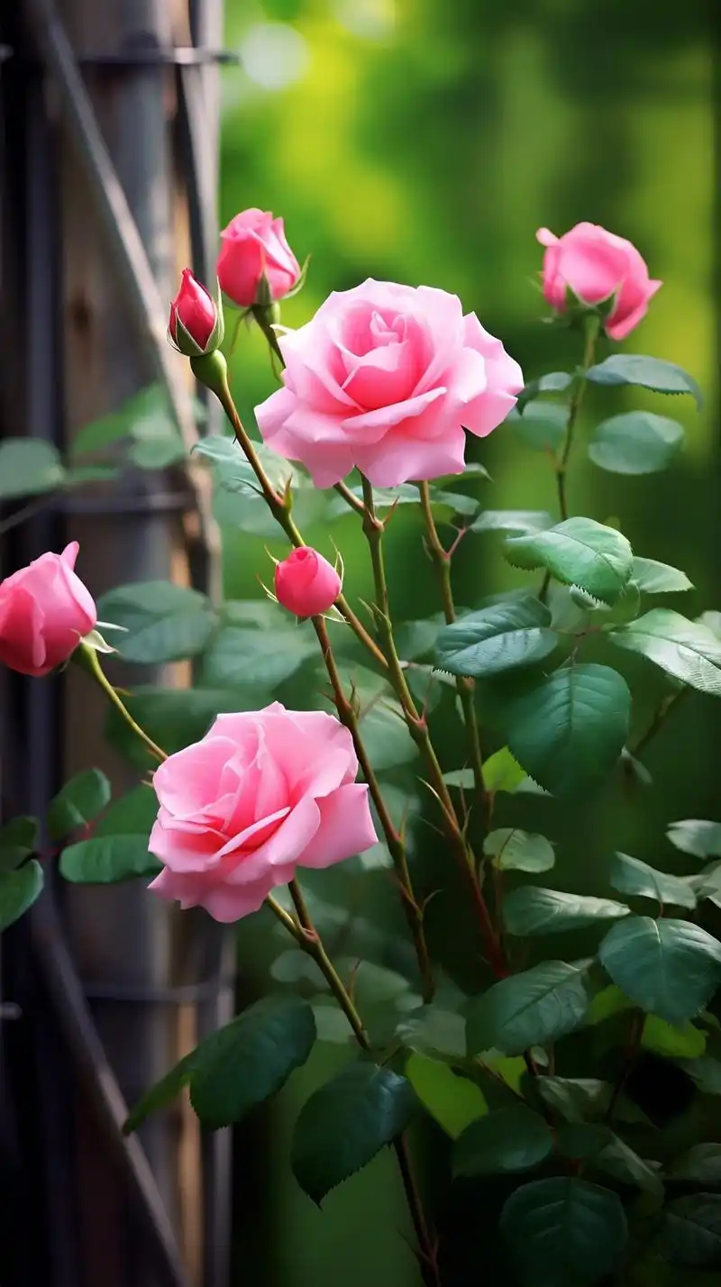 粉色月季花的花语是初恋,感恩.#好看的花一定要分享给你 #治 - 抖音