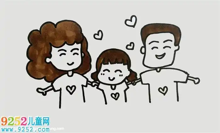 家家庭的简笔画