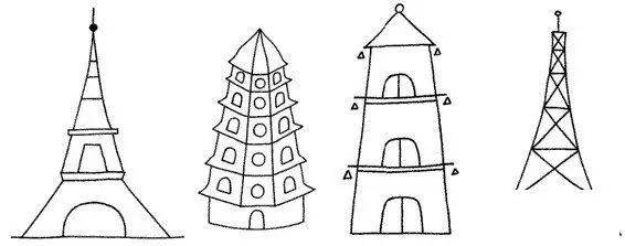 塔怎么画简笔画图解