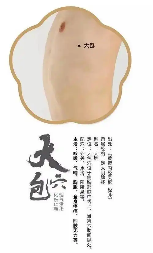 大包穴,人身体上的万能止痛穴,中医说它是治疗全身疼痛的要穴