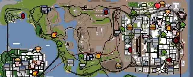 圣安地列斯有两种火箭筒,下面是所有武器图.