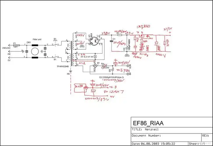 这个是原来6z4整流 猫版的稳压电路