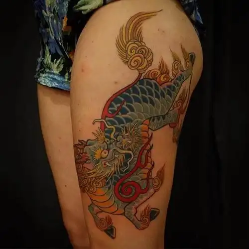 麒麟纹身推荐30款精美的麒麟纹身图案开运必备