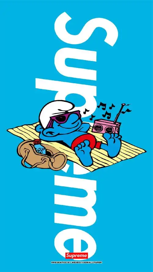 supreme联名动漫卡通高清手机壁纸