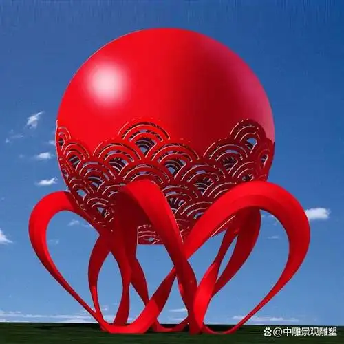 在蓝天白云的映衬下,#不锈钢镂空球#雕塑熠熠生辉,仿佛诉说着永恒的