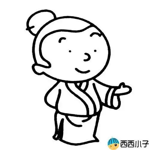 古代儿童简笔画放风筝的古代儿童简笔画