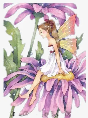 彩色,插画,装饰,唯美,花仙子