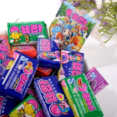 比巴卜超软泡泡糖缤纷派对135克口香糖