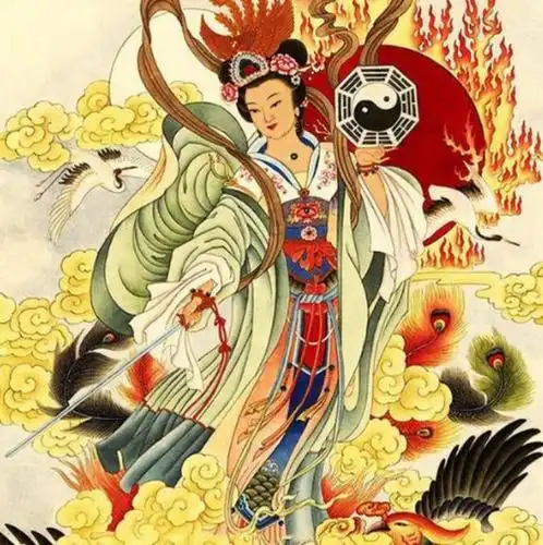 俗称九天娘娘,九天玄女娘娘,九天玄母天尊,九天玄阳元女圣母大帝玄牝