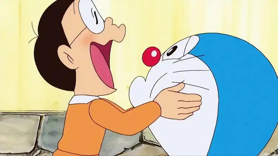 福利丨大雄 & 哆啦a梦 亲亲 动图,壁纸