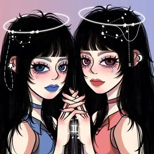 头像  #插画  #十二星座  #双子座  #潮流薯