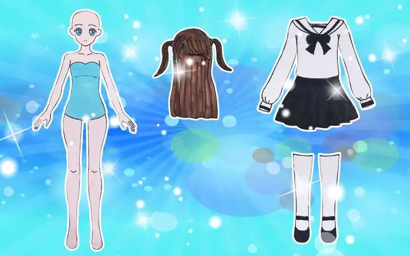 手工纸娃娃玩具纸娃娃jk制服装扮和制作教程