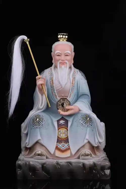 树脂鸿均老祖神像鸿钧道人佛像供奉三清师傅道家祖师摆件