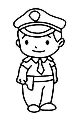 警察简笔画 - 简单简笔画