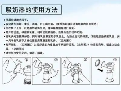 手动吸奶器的使用系列演示图