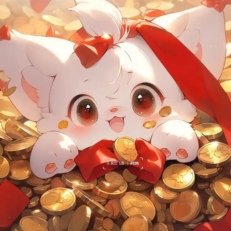 申请成为你的招财头像|可爱的招财猫 钱钱快到碗里来 暴富 暴富 暴富