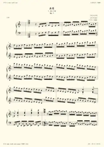 1 [德]克拉莫,钢琴谱》fm版,克拉莫(五线谱 简谱 钢琴曲 指法)-弹琴吧
