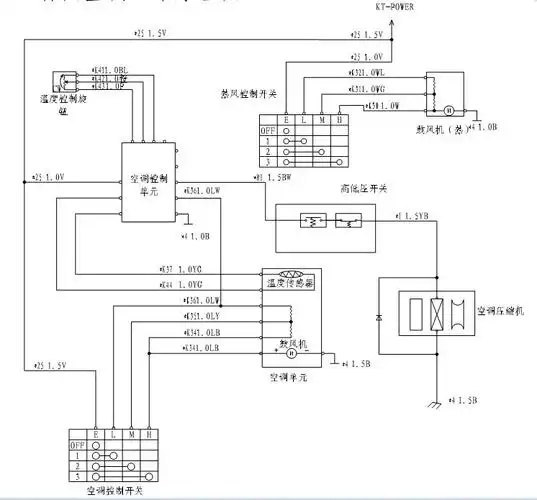 挖掘机空调电路原理