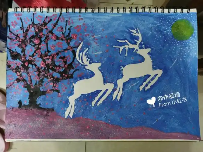 棉签作画吸管吹画牙刷作画